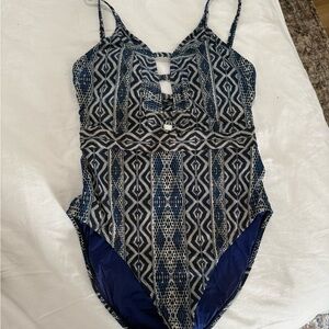 La Blanca Blue and Black Swimsuit